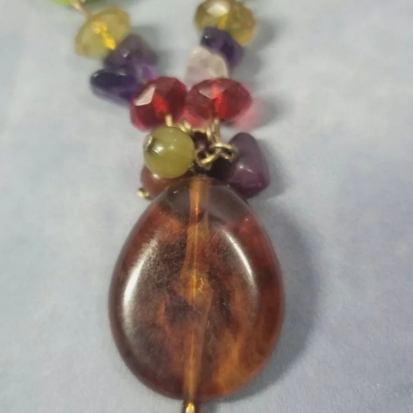 Vintage VCLM *Signed* Beaded Necklace.With clusters of beads, Fashion - Picture 5 of 10